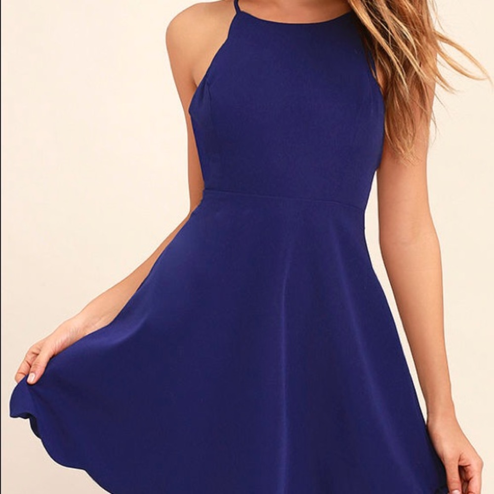 LULU’S royal blue skater dress